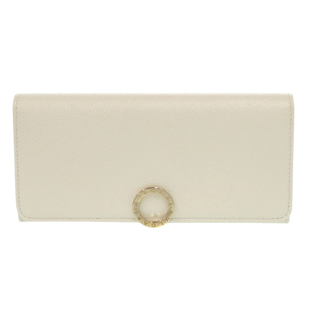 ブルガリ   282427  レザー  ホワイト   長財布