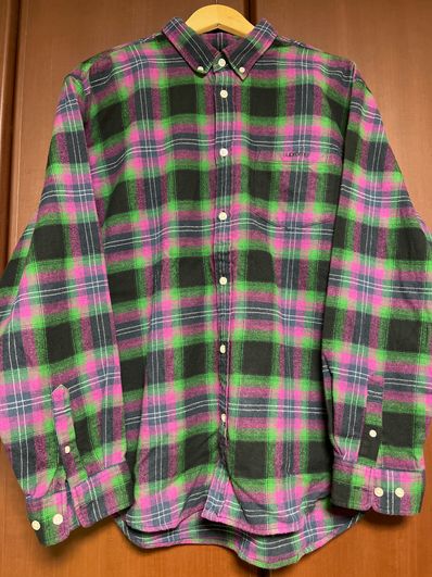 Supreme Brushed Plaid Flannel Shirt "Black"