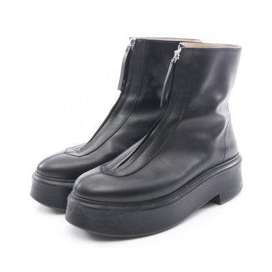 ザ ロウ THE ROW ZIPPED BOOT 1 ブーツ 靴 レザー レディース ブラック系 【中古】