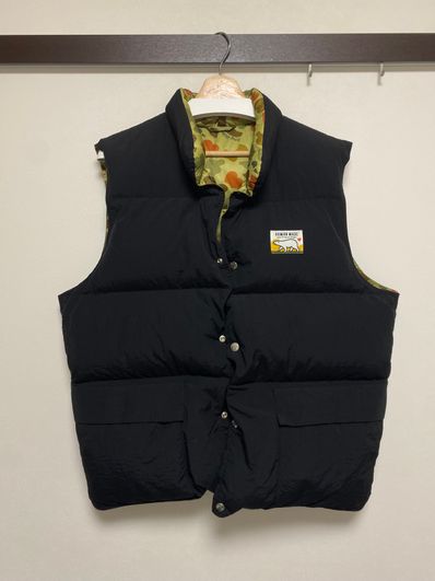 HUMAN MADE REVERSIBLE DOWN VEST "Black"