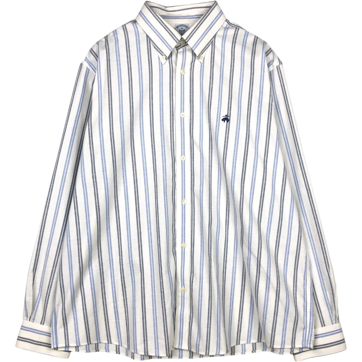 古着 ブルックスブラザーズ Brooks Brothers Est.1818 REGULAR マルチストライプ 長袖 ボタンダウンストライプシャツ メンズXL相当/eaa677012