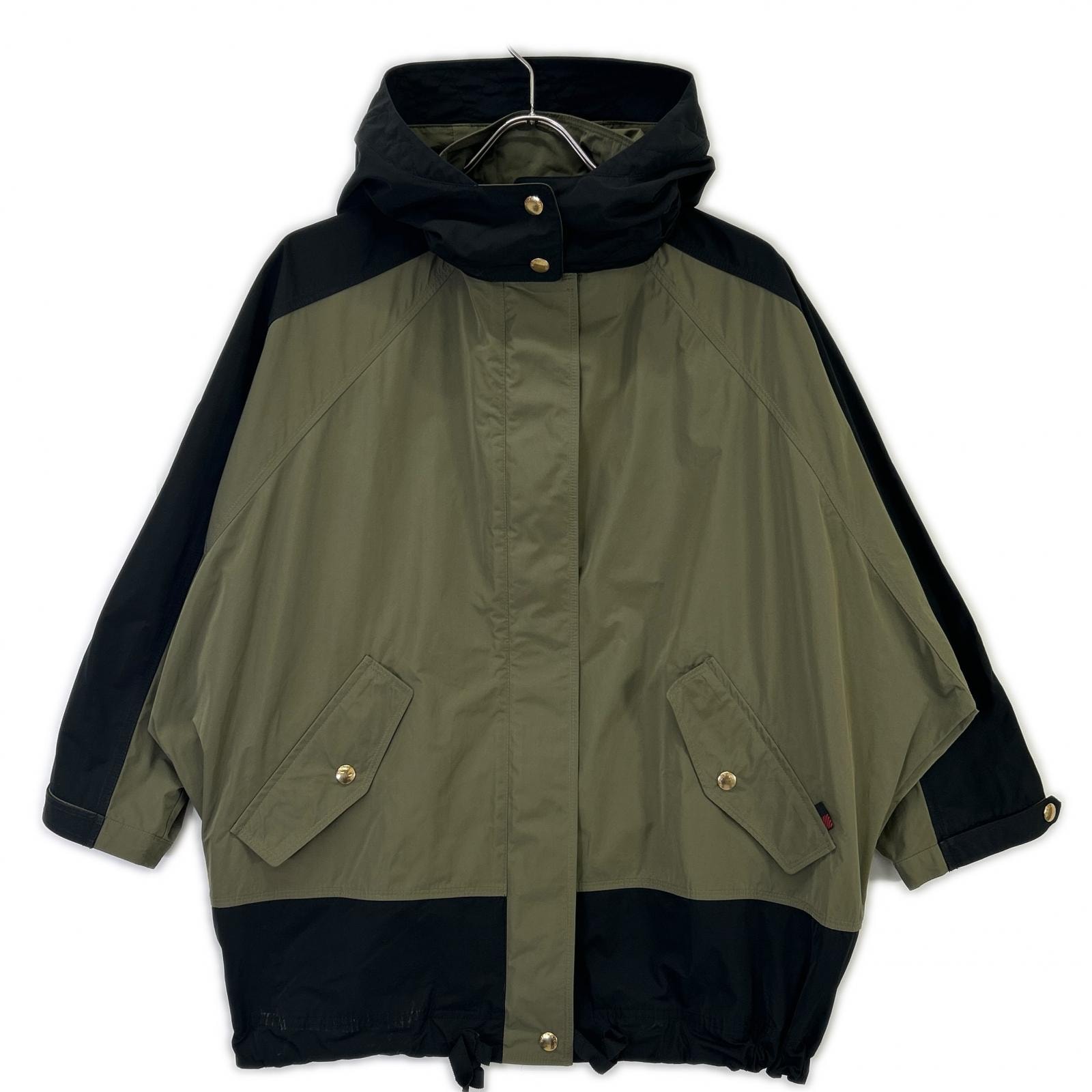 ウールリッチ WWOU0336 カーキ×ブラック ポリエステル ドルマンスリーブ BEAVER ANORAK/ケープ型アノラック S