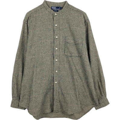 古着 ラルフローレン Ralph Lauren POLO by Ralph Lauren 長袖 フランネルチェックシャツ スタンドカラー メンズXL相当/eaa666162