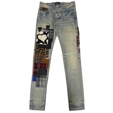 未使用品 アミリ デニムパンツ ARTPATCH JEAN グレーインディゴ