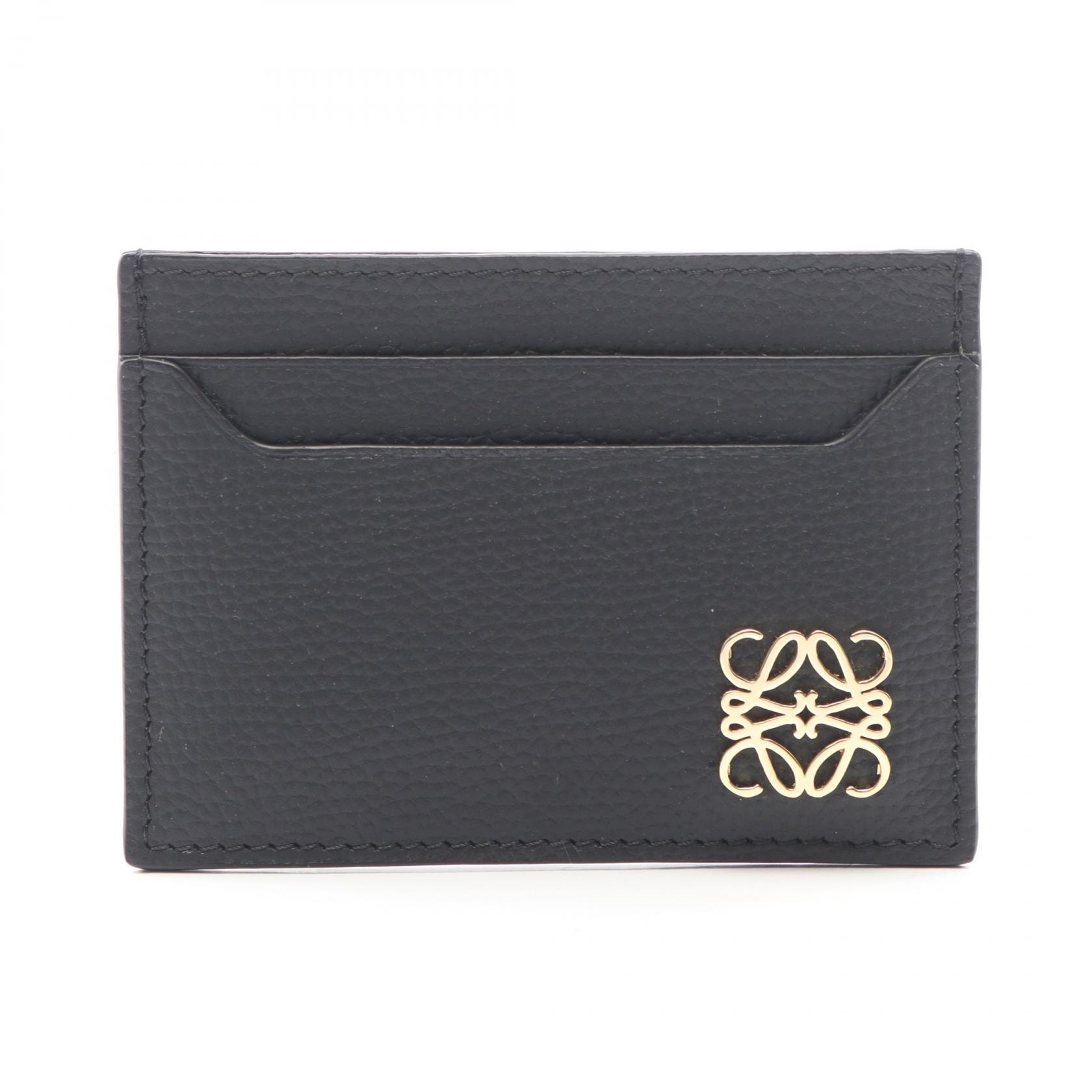 ロエベ LOEWE アナグラム カードケース アクセサリー レザー レディース ブラック系 C821075X091206 【新品】