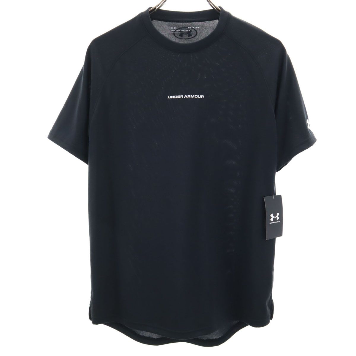 未使用 UNDER ARMOUR アンダーアーマー 半袖 Tシャツ SM ブラック