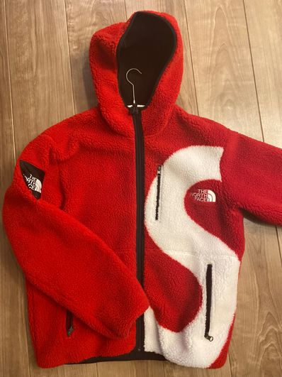 Supreme x The North Face S Logo Hooded Fleece Jacket "Red"