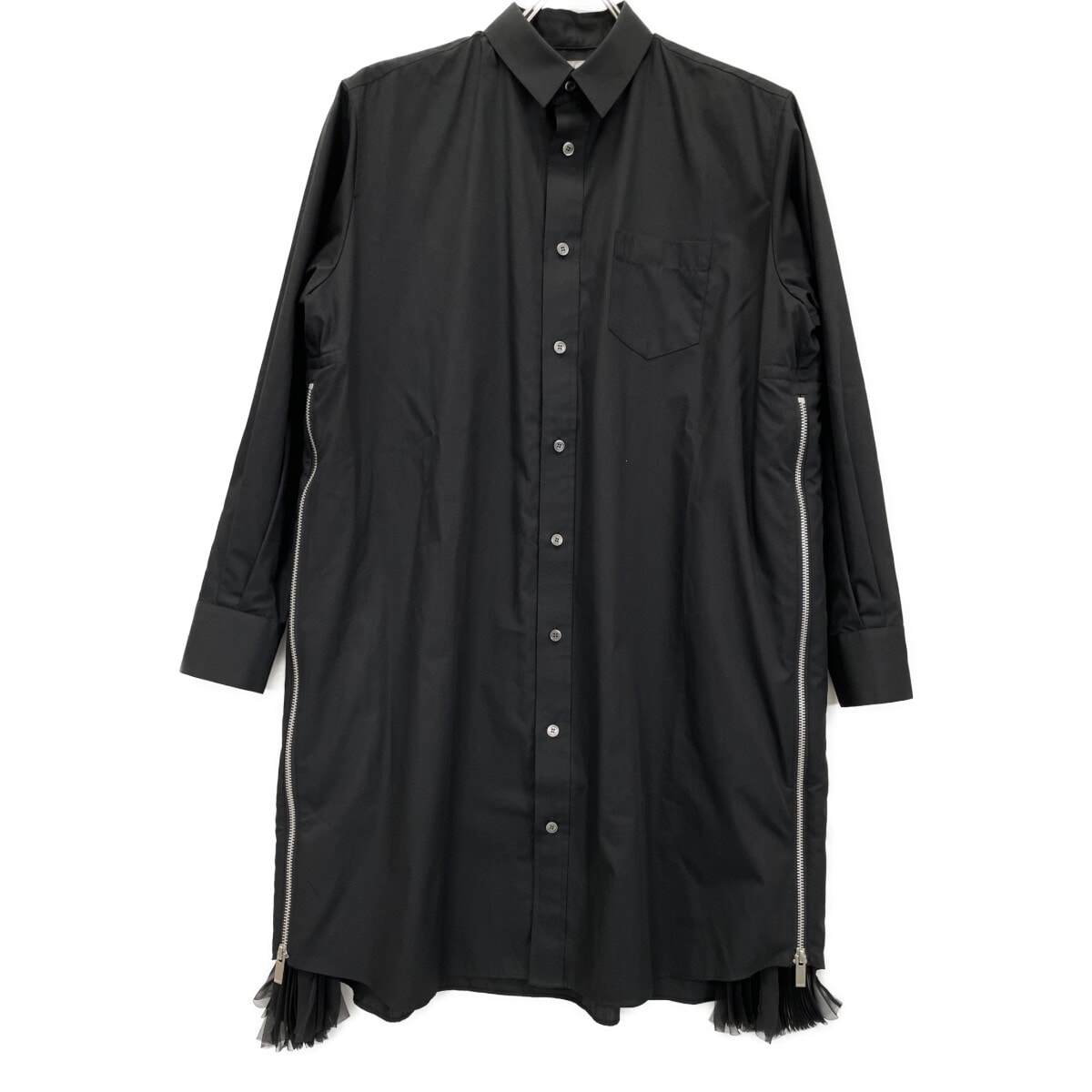 未使用に近い】サカイ SCW-114 ﾌﾞﾗｯｸ ｻｲﾄﾞｼﾞｯﾌﾟ ﾌﾟﾘｰﾂｼｬﾂ 2の古着  