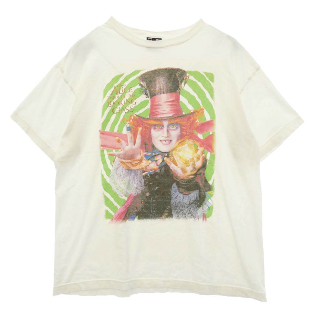 SAINT MICHAEL セントマイケル 24AW SM-A23-0000-C25 DSNY_SS TEE   MAD HATTER アリス・イン・ワンダーランド 半袖 Tシャツ ホワイト系 L【中古】