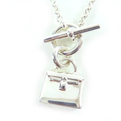 Hermes Amulettes Kelly Necklace "Silver"
