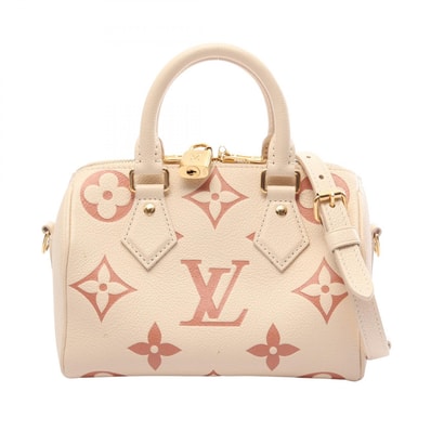 ルイ・ヴィトン LOUIS VUITTON スピーディ バンドリエール20 バイカラー 2WAY ハンドバッグ バッグ レザー モノグラム・アンプラント クレーム レディース アイボリー系 / ピンク系 M46397 【中古】