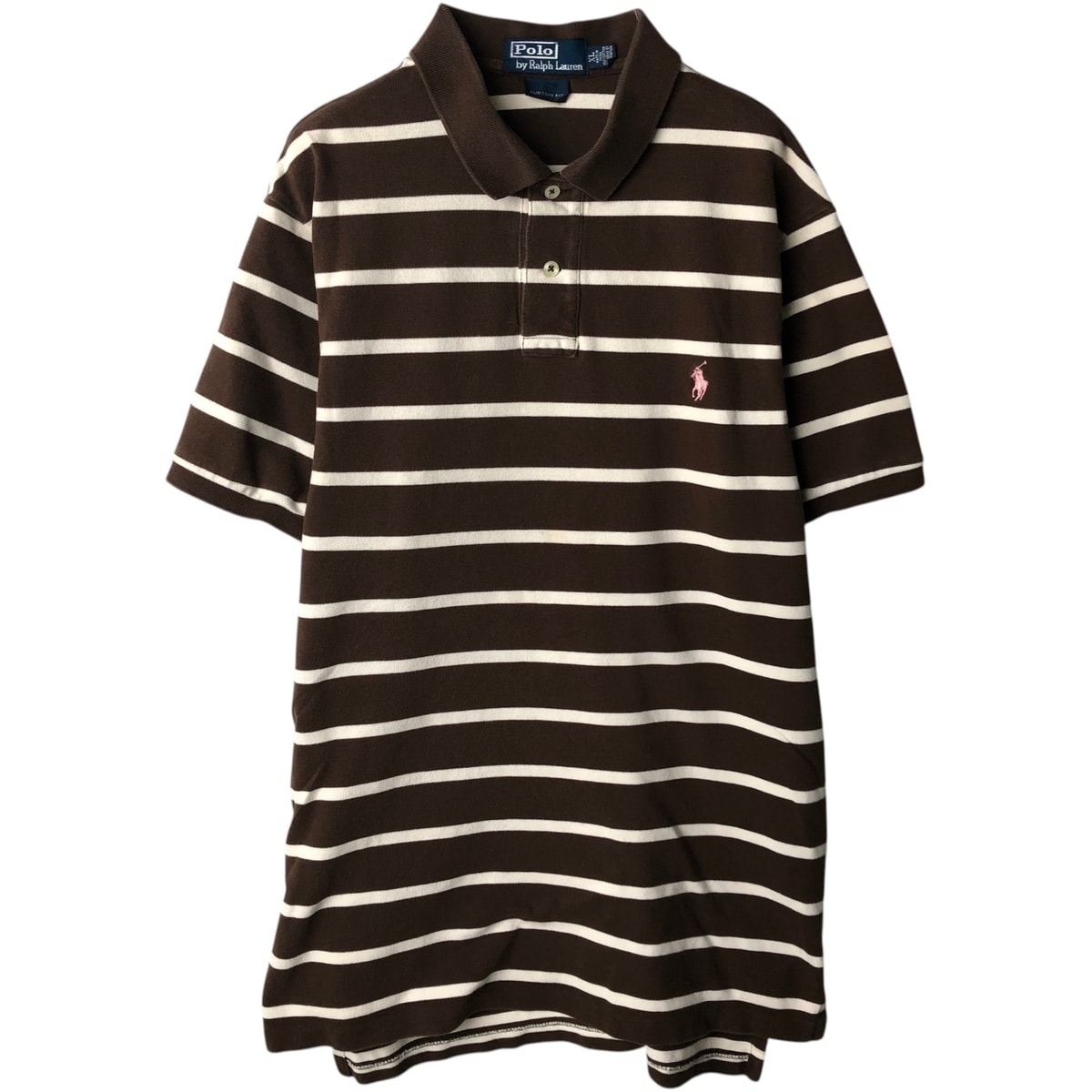 古着 ラルフローレン Ralph Lauren POLO by Ralph Lauren CUSTOM FIT 半袖 ボーダー ポロシャツ メンズXL相当/eaa635251
