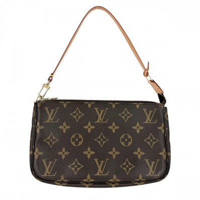 LOUIS VUITTON ルイヴィトン ハンドバッグ ポシェット アクセソワール M51980 モノグラムキャンバス ブラウン 茶 ゴールド金具 レディース【中古品】