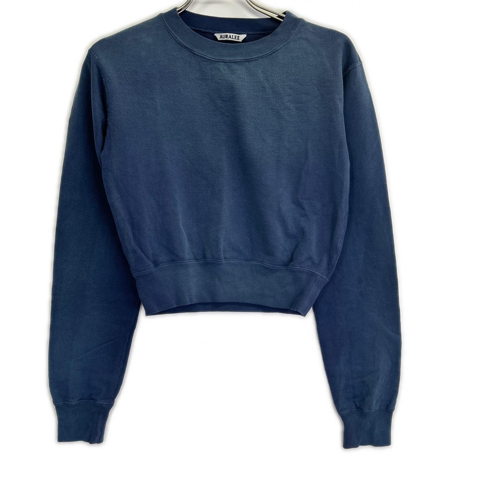 オーラリー A25AP04MS 25AW ネイビー PRODUCT DYED PIMA LIGHT SWEAT 0