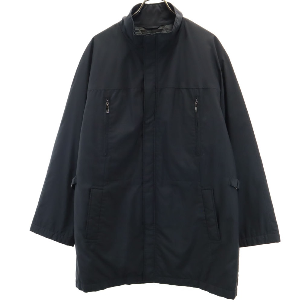 LANVIN LA COLLECTION ランバンコレクション 日本製 ステンカラーコート R50-46 ブラック 裏キルティング