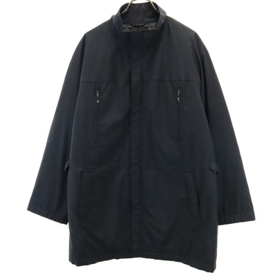 LANVIN LA COLLECTION ランバンコレクション 日本製 ステンカラーコート R50-46 ブラック 裏キルティング