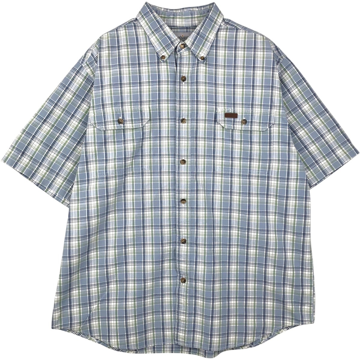 古着 カーハート Carhartt チェック柄 半袖 ワークシャツ メンズXL相当/eaa477527