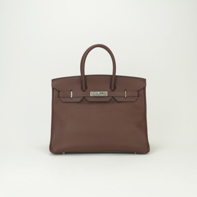 エルメス HERMES バーキン35 バーキン 35 バッグ トートバッグ アルデンヌ マロンフォンセ Marron Fonce ブラウン Brown 茶 シルバー金具 ハンドバッグ
