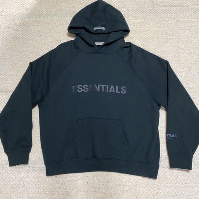 FEAR OF GOD ESSENTIALS 3D Silicon Applique Pullover Hoodie "Black"