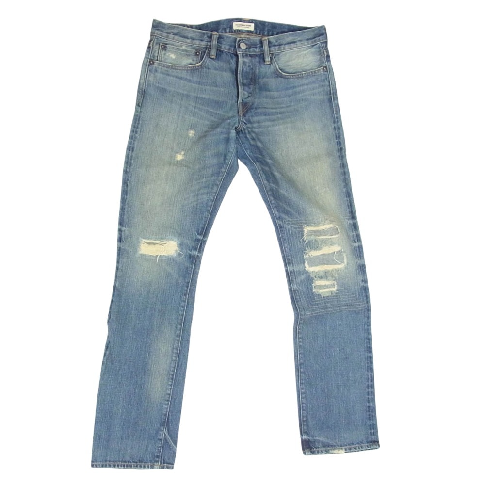 Ron Herman ロンハーマン パンツ ダメージ加工 セルビッチ ローライズ デニム パンツ インディゴブルー系 31【中古】