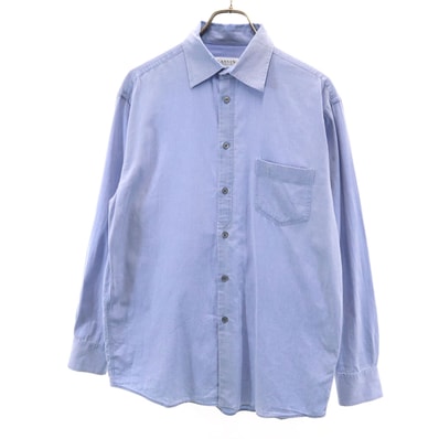 LANVIN COLLECTION ランバン コレクション 日本製 長袖 コットンシャツ M ブルーパープル