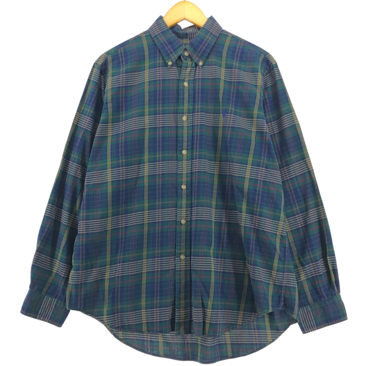 古着 ラルフローレン Ralph Lauren 長袖 ボタンダウンチェックシャツ メンズL相当/eaa515282