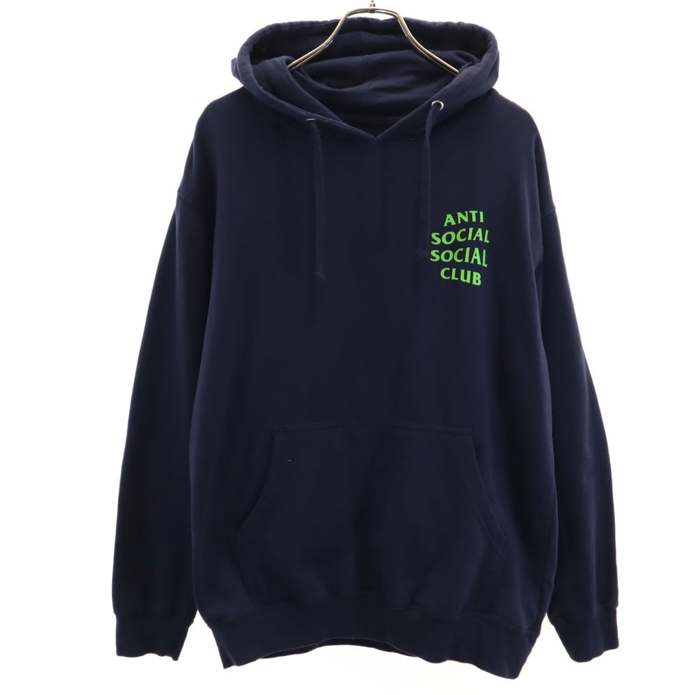 ANTI SOCIAL SOCIAL CLUB アンチソーシャルソーシャルクラブ USA製 バックプリント 長袖 スウェットパーカー M INDEPENOENT 裏起毛