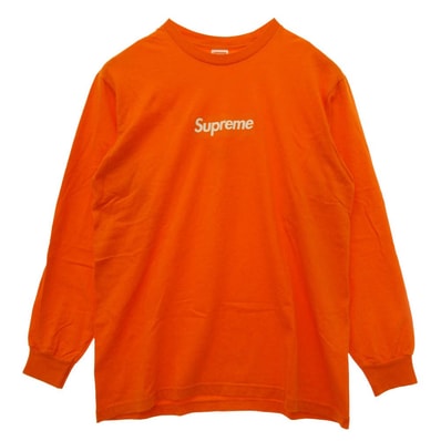 Supreme シュプリーム 20AW Box Logo L/S Tee Orange ボックス ロゴ ロングスリーブ Tシャツ オレンジ 長袖 カットソー オレンジ系 M【中古】