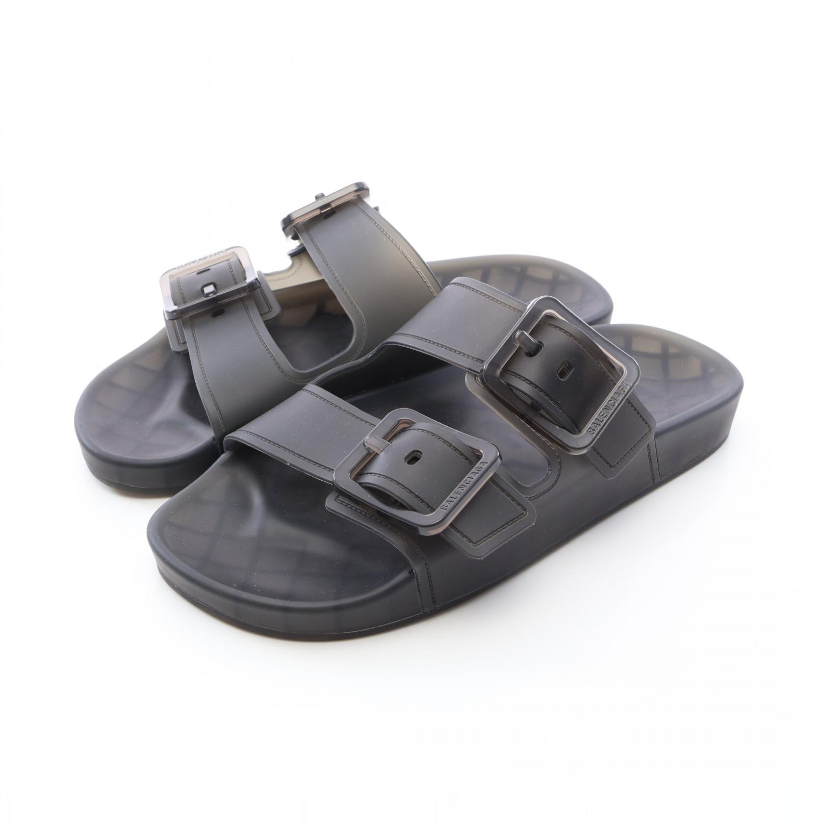 バレンシアガ BALENCIAGA MALLORCA マヨルカ サンダル 靴 ラバー レディース ブラック系 【中古】