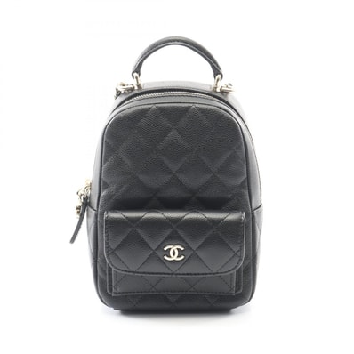 シャネル CHANEL マトラッセ リュックサック バックパック バッグ キャビアスキン(グレインドカーフ) レディース ブラック系 AP3753 【中古】
