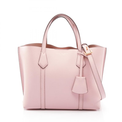 トリーバーチ Tory Burch ペリー スモール トリプルコンパートメント ハンドバッグ バッグ レザー レディース ピンク系 81928 【中古】
