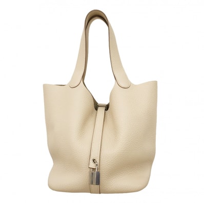 ★SALE【6db2030-h】エルメス ハンドバッグ ピコタンロックMM トリヨンクレマンス クレ シルバー金具 C刻印【中古】レディース