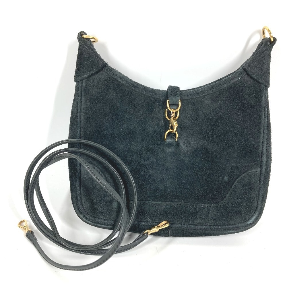 エルメス HERMES ミニミニトリム ミニミニ トリム 肩掛け カバン ポシェット ショルダーバッグ ドブリス ブラック