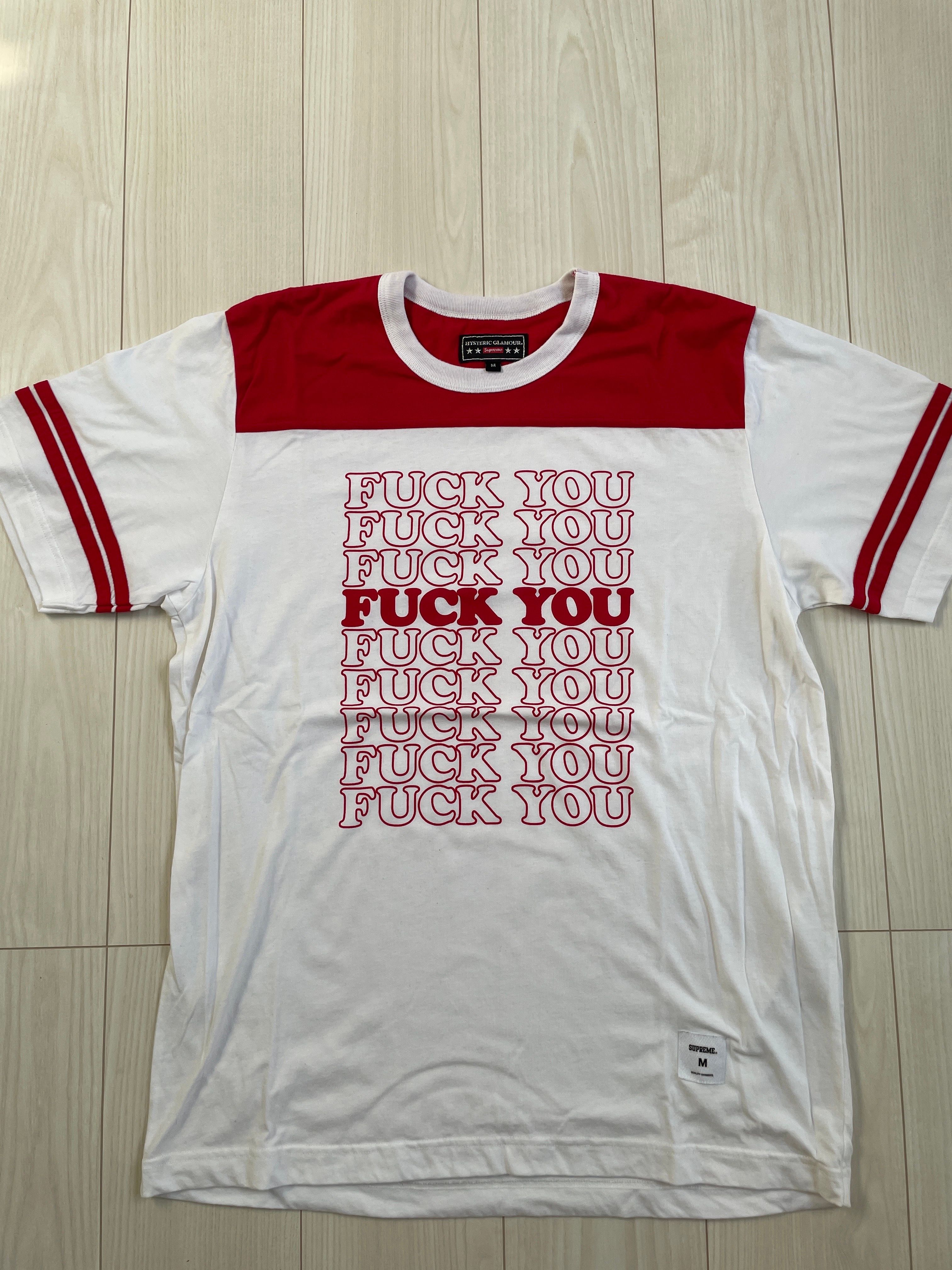 Supreme x HYSTERIC GLAMOUR Fuck You Football Tee "White"