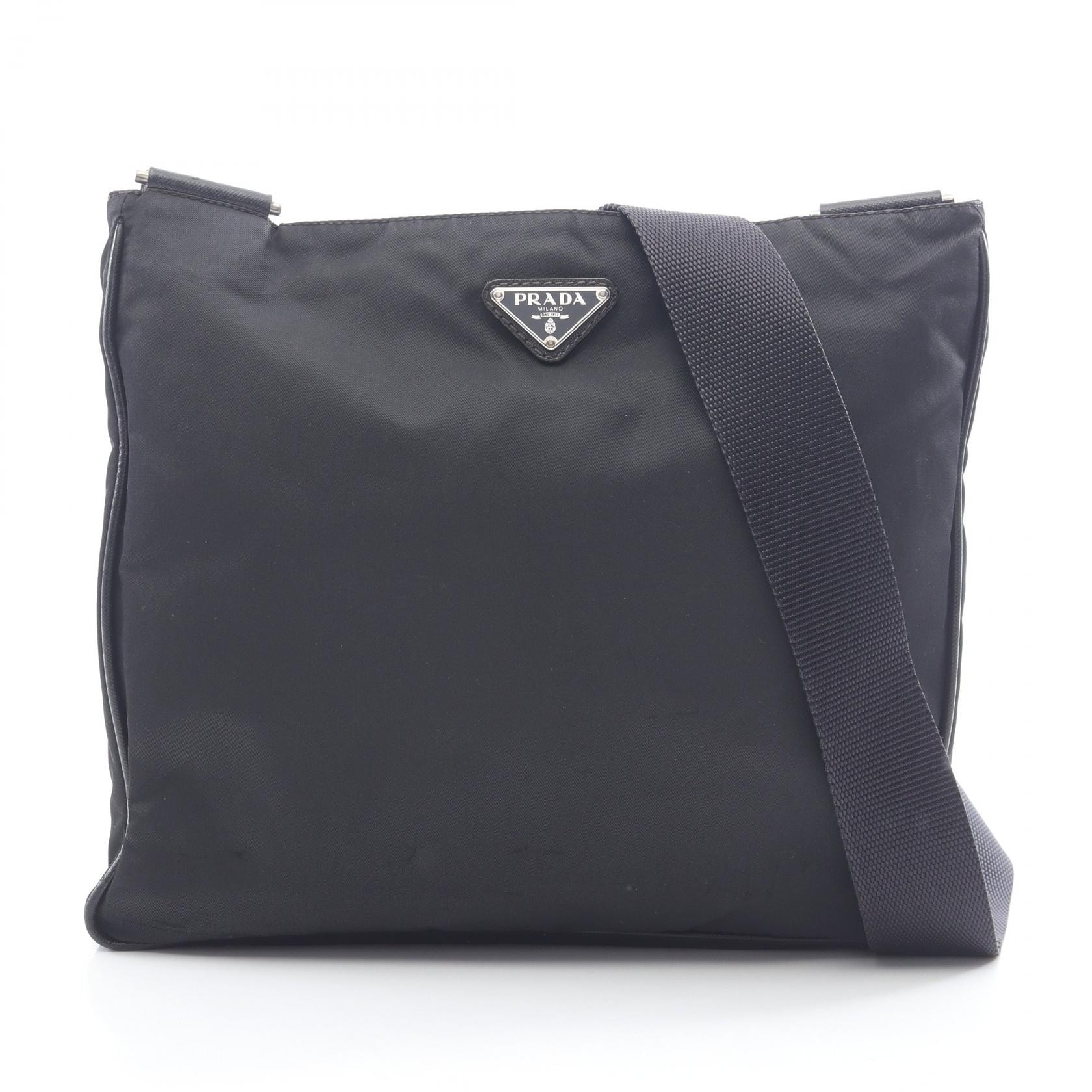 プラダ PRADA ショルダーバッグ バッグ ナイロン レディース ブラック系 【中古】