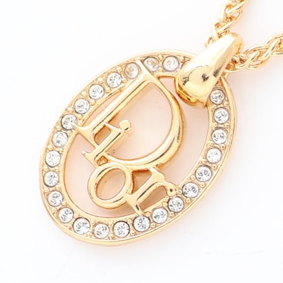 ディオール Dior Dior Oblique ネックレス ジュエリー GP(ゴールドメッキ) ラインストーン レディース ゴールド系 / クリア系 N4059WOMCY319 【新品】