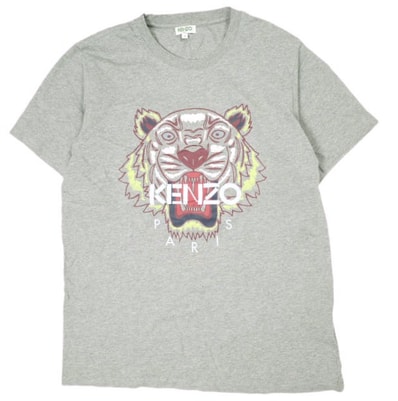KENZO ケンゾー ポルトガル製 TIGER T-SHIRT タイガープリントTシャツ F865TS0504YA S GRAY 半袖 トップス g23411
