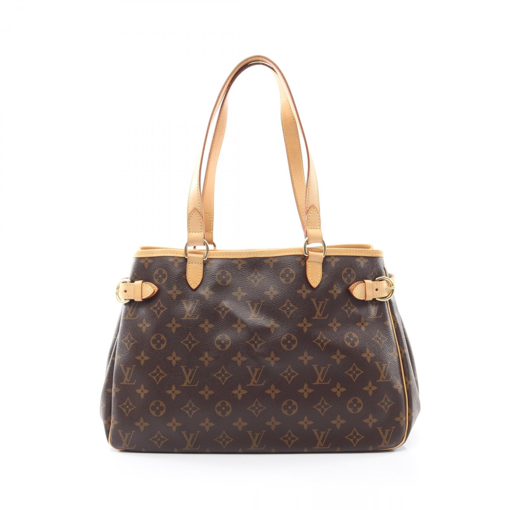 ルイ・ヴィトン LOUIS VUITTON バティニョール オリゾンタル モノグラム ショルダーバッグ バッグ PVCコーティングキャンバス レザー レディース ブラウン系 M51154 【中古】