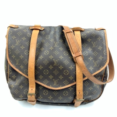 LOUIS VUITTON ルイヴィトン モノグラム ソミュール 43 ショルダーバッグ M42252 ブラウン