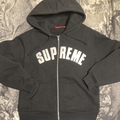 Supreme Arc Thermal Zip Up Hooded Sweatshirt "Black"