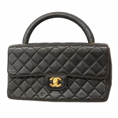 ★最終価格★SALE【6fa0590-k】シャネル ハンドバッグ マトラッセ ラムスキン ブラック ゴールド金具【中古】レディース