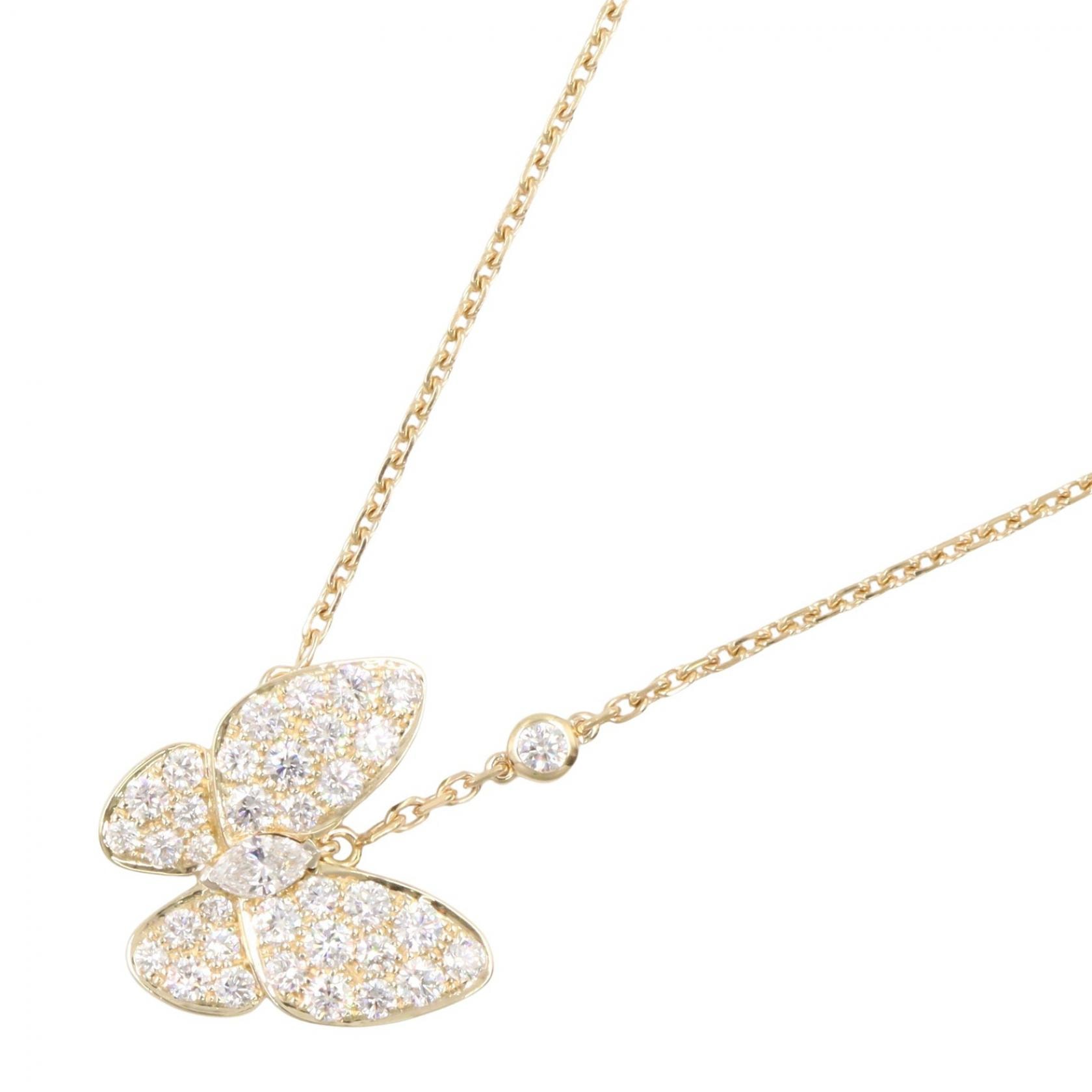 ヴァンクリーフ&アーペル Van Cleef & Arpels ドゥ パピヨン ダイヤ ネックレス ネックレス ジュエリー K18(イエローゴールド) ダイヤモンド レディース ゴールド系 / クリア系 VCARP3DP00 【中古】