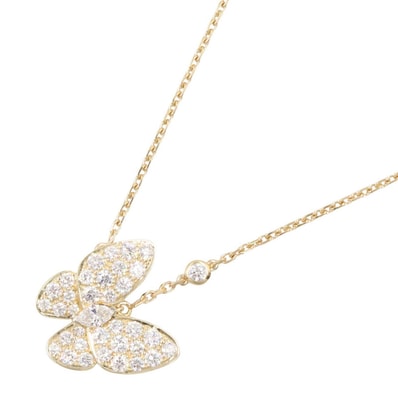 ヴァンクリーフ&アーペル Van Cleef & Arpels ドゥ パピヨン ダイヤ ネックレス ネックレス ジュエリー K18(イエローゴールド) ダイヤモンド レディース ゴールド系 / クリア系 VCARP3DP00 【中古】