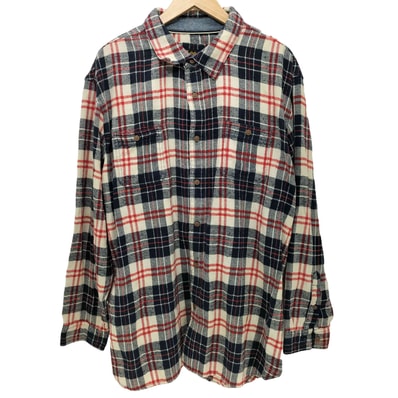 マチ付 コットン ワークシャツ チェック ネルシャツ【1142526936360】