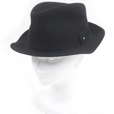 極美品 エルメス ハット ブラック メンズ 58