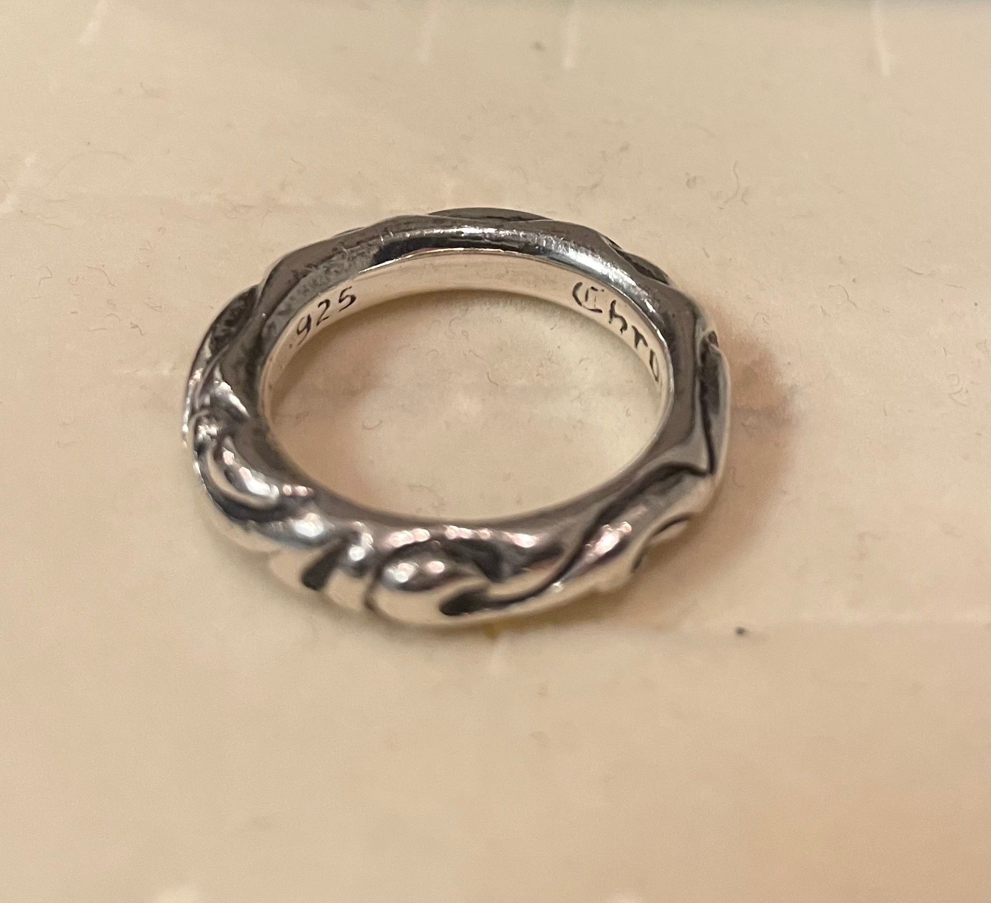 Chrome Hearts Scroll Band Ring "Silver"