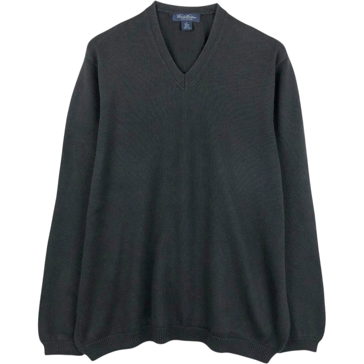 古着 ブルックスブラザーズ Brooks Brothers Vネック ピマコットンニットセーター メンズXL相当/eaa672426