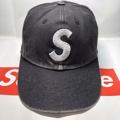 Supreme Pigment Canvas S Logo 6-Panel "Black"