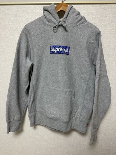 Supreme Bandana Box Logo Hooded Sweatshirt "Grey"