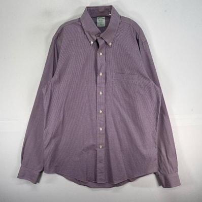 古着 ブルックスブラザーズ Brooks Brothers 長袖シャツ チェック ボタンダウン MILANO L レッド系 マルチカラー メンズ